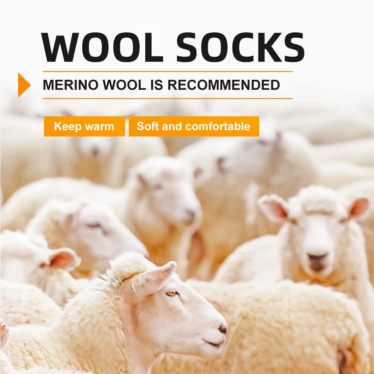 Merino Wool Socks for Men, Super Thick Hiking Socks Thermal Socks for Cold Weather Compression Running Sock for Man Women