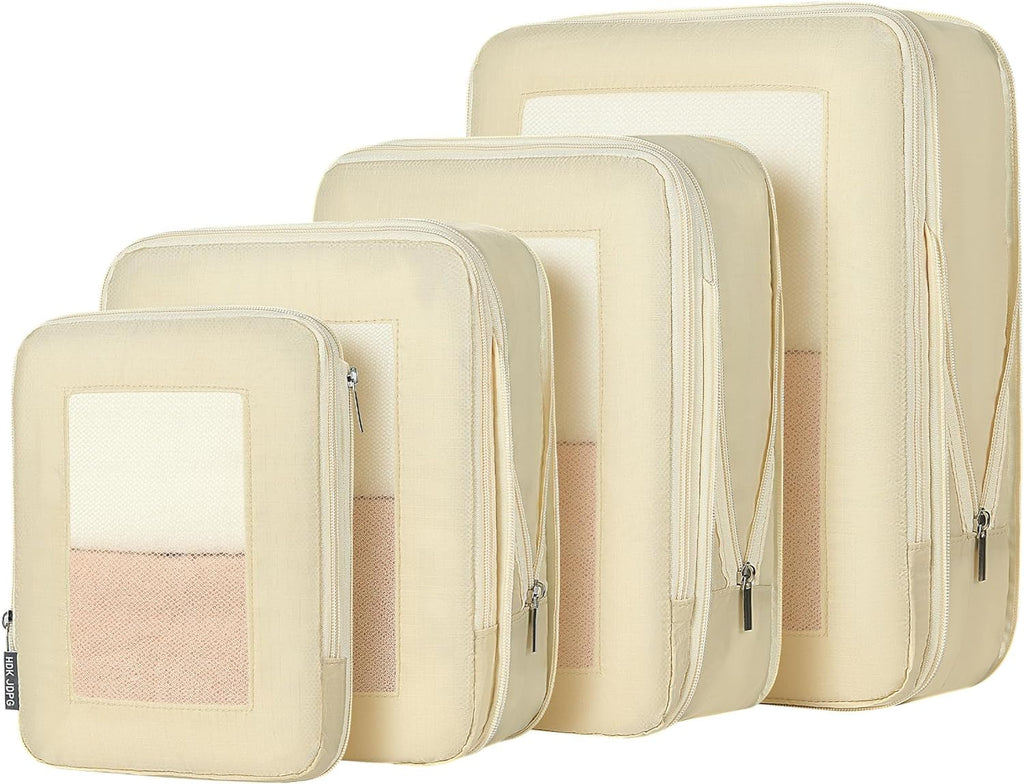 4 Set Compression Packing Cubes Travel for Suitcases,Comp