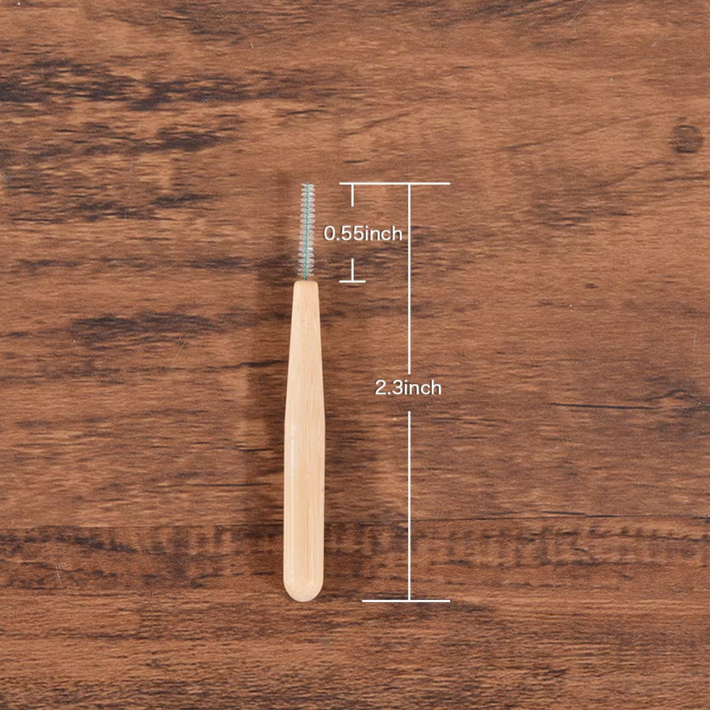 30Pcs Bamboo Interdental Brush Teeth Cleaning Tools between Teeth Cleaner Deep Clean Toothpick Biodegradable Fio Dental 0.4Mm