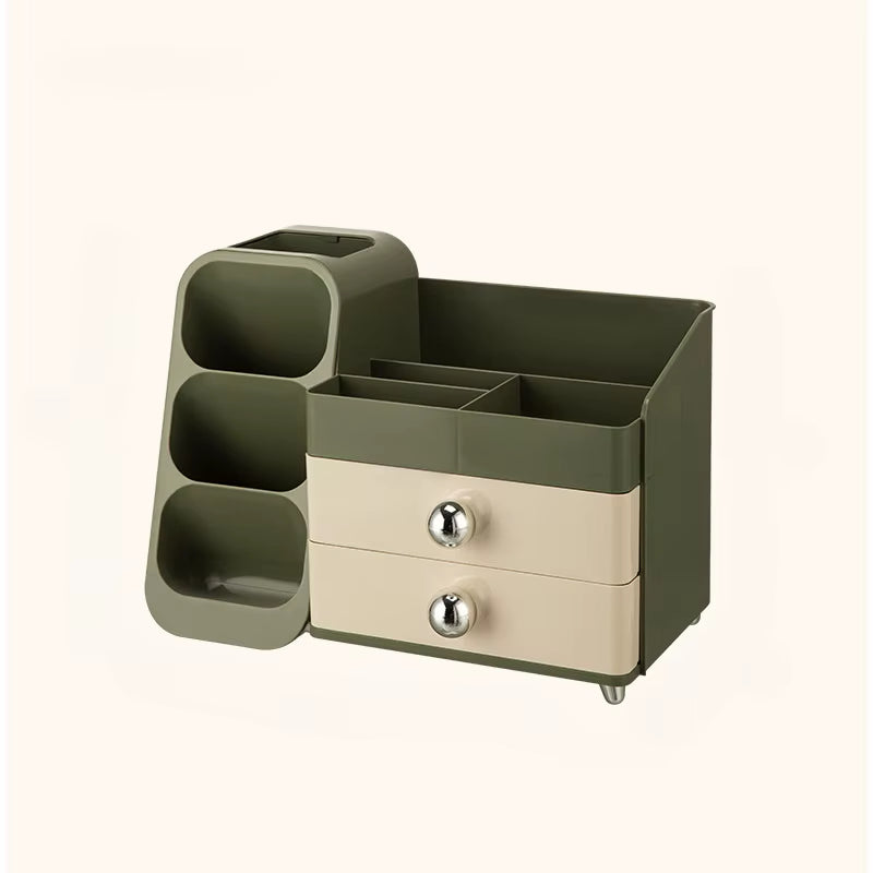 Slant Insertion Cosmetic Storage Box, Dressing Table Desktop, Large Capacity Skincare Shelf, Stationery Storage Box, Pen Holder