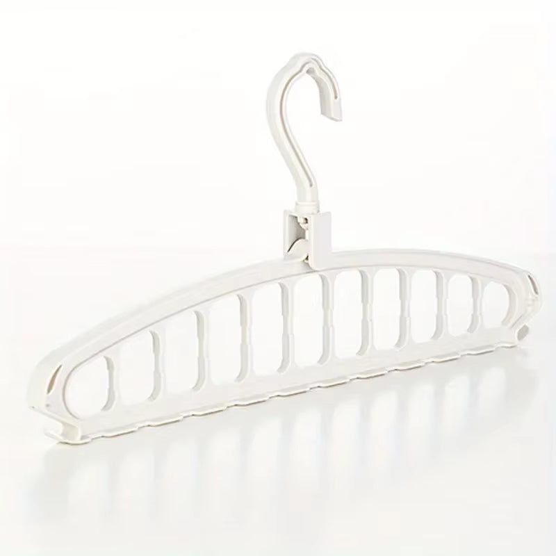 Folding Multi-Hole Clothes Hanger Non-Slip Storage Rack Space Saving Clothes Rack Organizers for Wardrobe Jeans Trousers Scarf