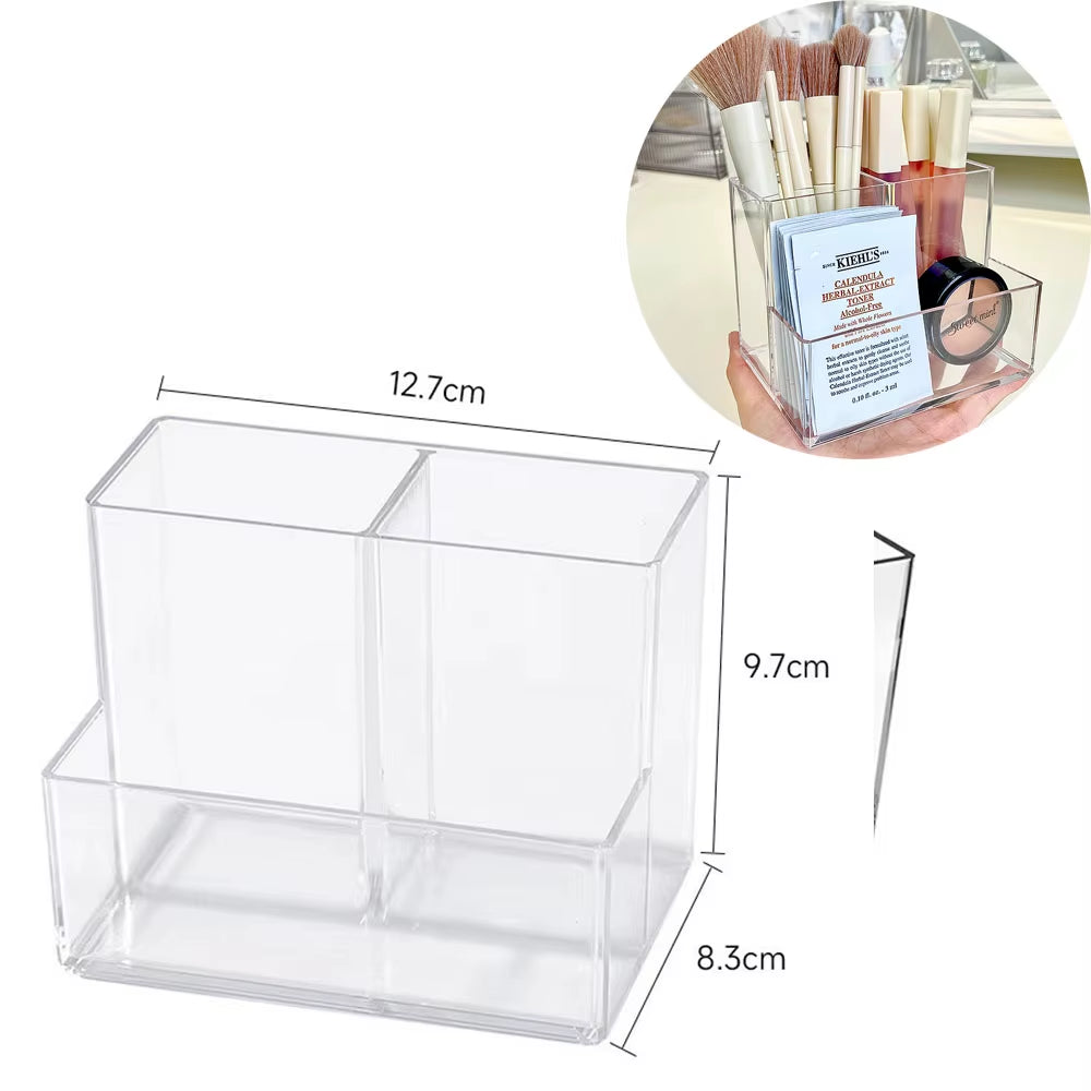 Large 8Girds Makeup Holder Eyeshadow Palette Storage Organizer Cosmetic Case 2In1 Desktop Drawer Storage Box Lipstick Holder