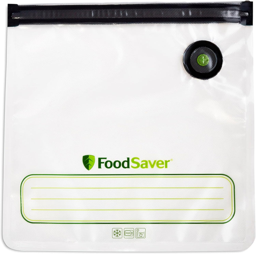Reusable Vacuum Zipper Bags, Gallon-Size (3.78 L), 8 Pack