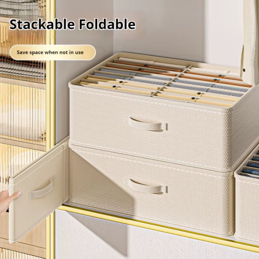 24 Grids Pants Sweater T-Shirt Jeans Storage Box Wardrobe Clothes Storage Organizer with Board Cabinet Drawer Storage Boxes