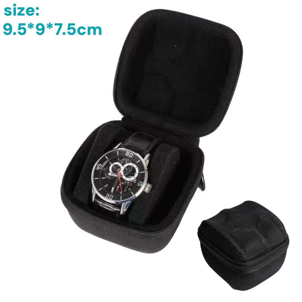 1/2/3/5/8-Slot Watch Case |Hard Shell Travel Organizer with Pillow Insert - Gift Ready (Black),Suitable for Smart Watch Storage