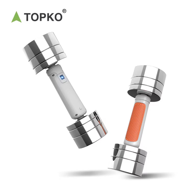 TOPKO Professional Fitness Weightlifting 2.5Kg Women Adjustable Bodybuilding Smart Dumbbell Recharge Steel Dumbbell