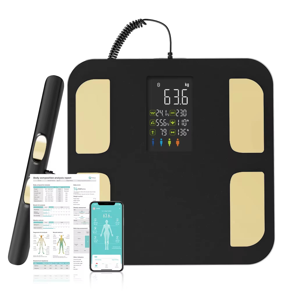 8 Electrode Smart Body Scale Smart Full Body Composition Bioimpedance Scale Digital Body Fat Weight Scale Balance