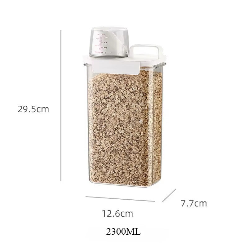 ​​Airtight Food Storage Containers - Premium PP Plastic Canisters for Dry Goods, Grains Kitchen Pantry Organization Sealed Jars​
