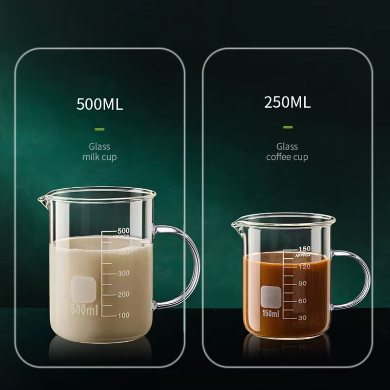 50~1000Ml with Handle Measuring Cup High Borosilicate Glass Clear Scale Cup Laboratory Beaker Kitchen Baking Measuring Mug