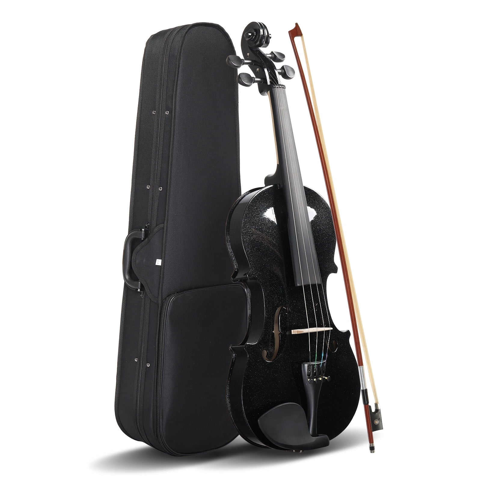 Violin Set Full Size 4/4 for Adults Beginners Students Basswood Black