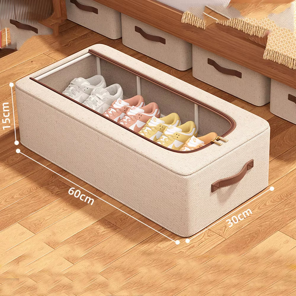 Shoe Organizer for Closet Storage Bins Hat Organizer under Bed Storage Containers Foldable Stackable Storage for Storing Clothes