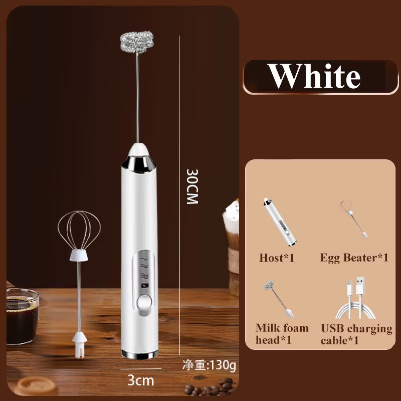 High Quality Wireless Electric Milk Frother Whisk Egg Beater USB Rechargeable Handheld Coffee Blender Milk Shaker Mixer Foamer