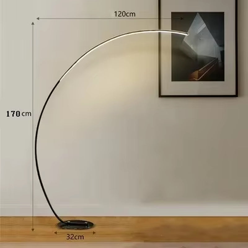 Arc RGB Floor Lamps Black White C APP Remote Floor Lights Nordic LED Corner Light for Dining Living Room Decor Indoor Lighting