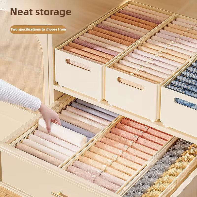 Adjustable Clothes Storage Box Closet Organizer Categorized Clothing Organizer Kitchen Cabinet Storage Bin Home Organizer