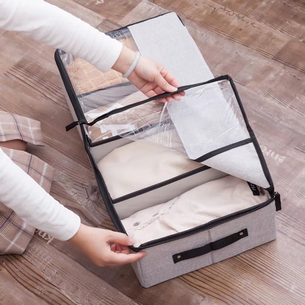 Transparent Creative Shoe Cabinet Dust-Proof Foldable Multi-Grids Shoes Storage Bag Organizer Holder Box under Bed Closet