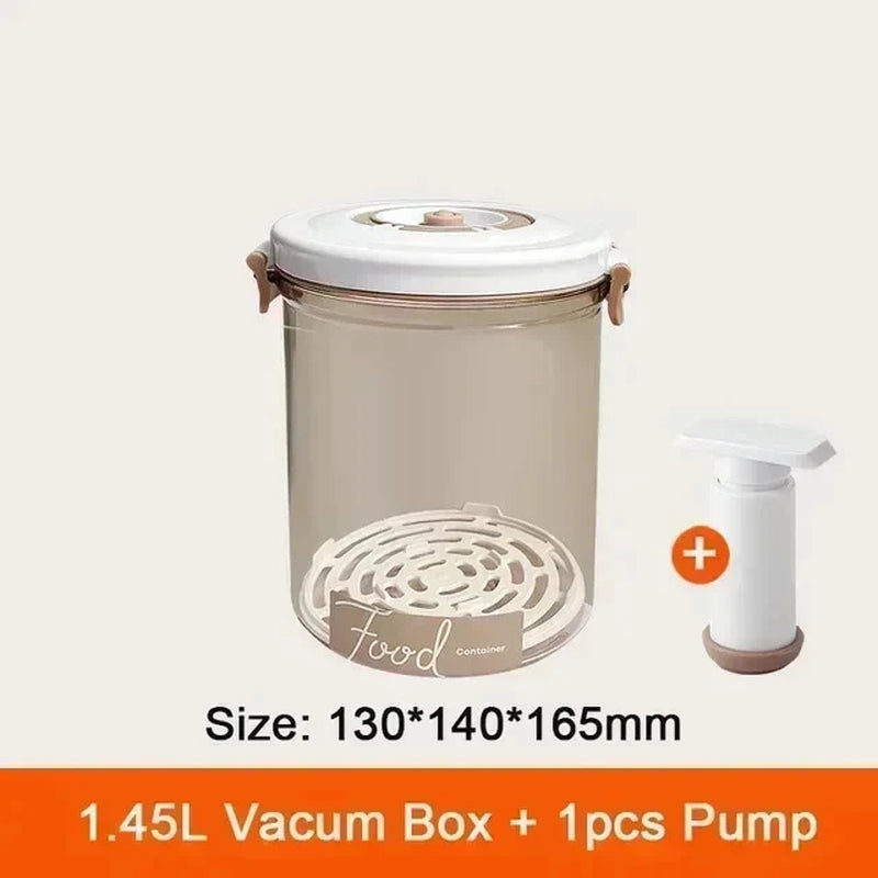 Food Vacuum Storage Box Sealed Kitchen Fresh-Keeping Box Large Capacity Food Transparent Storage Container with Vacuum Pump
