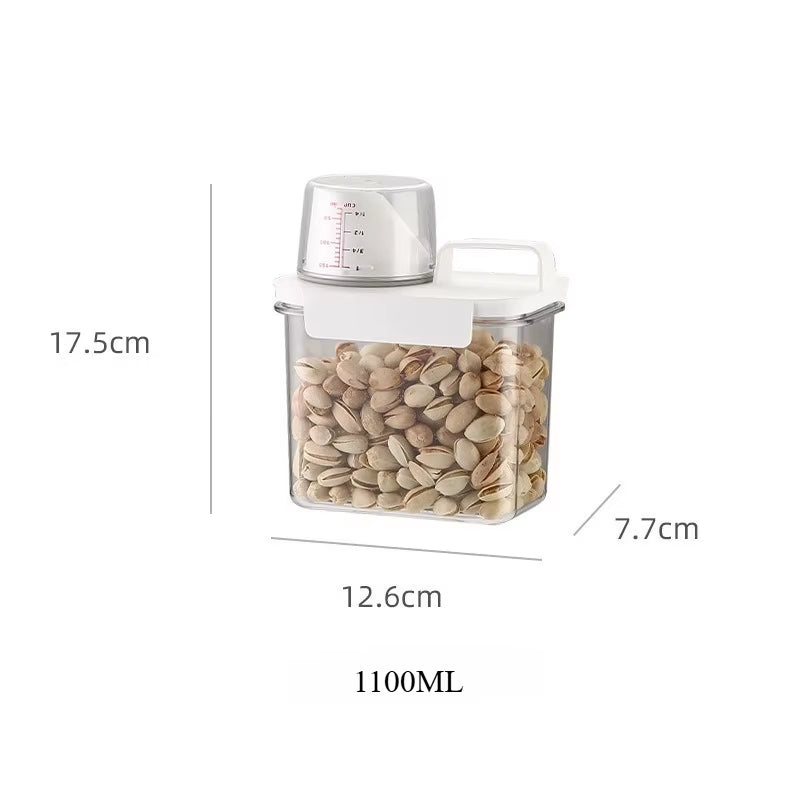 ​​Airtight Food Storage Containers - Premium PP Plastic Canisters for Dry Goods, Grains Kitchen Pantry Organization Sealed Jars​