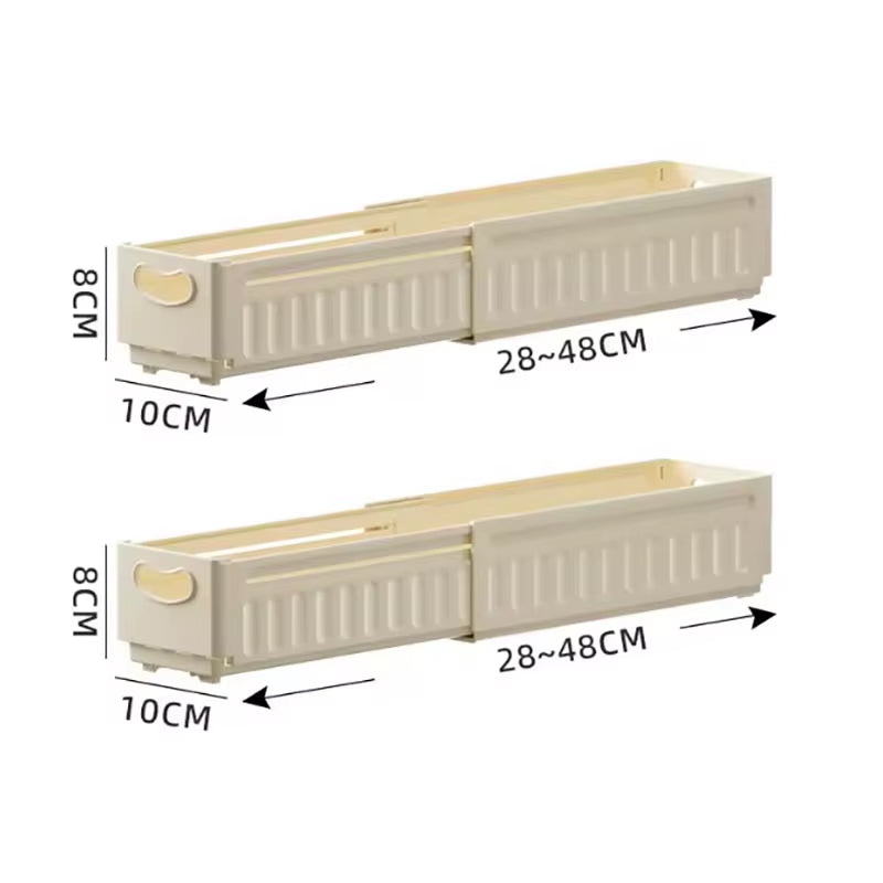 1/2/3PCS Retractable Drawer Organizer Adjustable Cabinet Storage Box Stackable Kitchen Organizers Sorting Storage Box for Home
