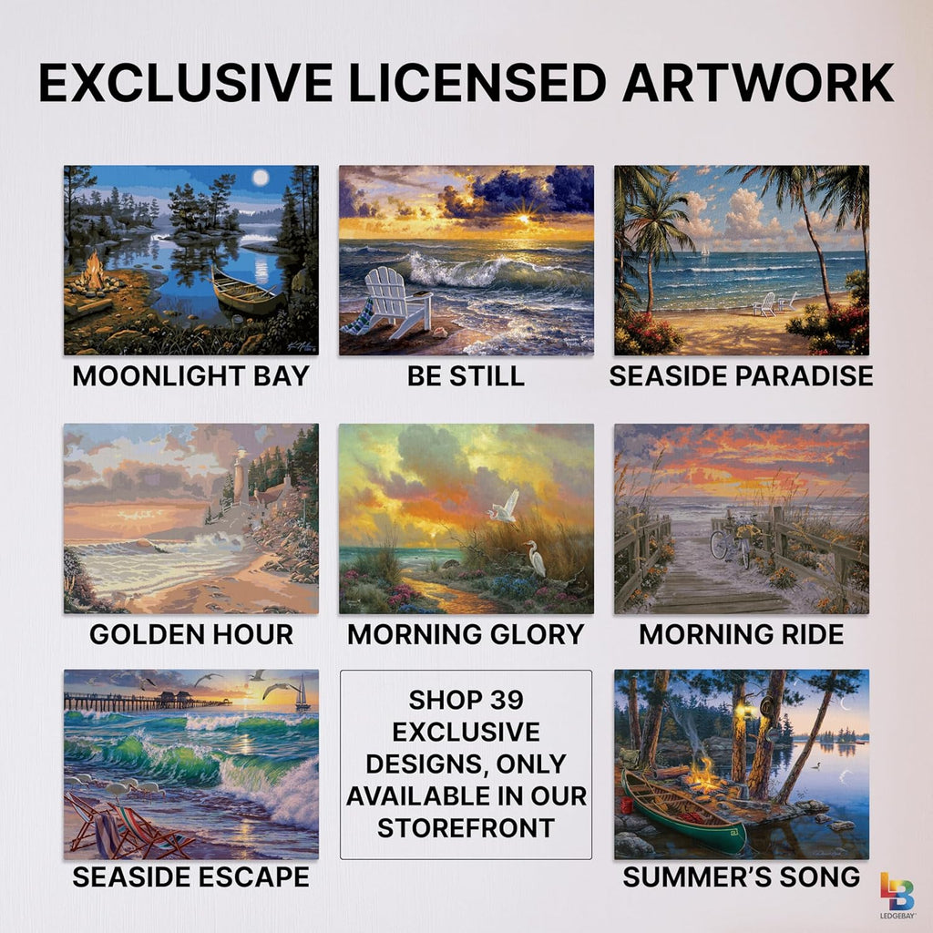 DIY Paint by Numbers Kit for Adults Framed Canvas Beginner to Advanced Paint by Numbers Kit Kits Include Acrylic Paint Set Brushes Tabletop Easel (Away from It All 16"X 20" Framed)