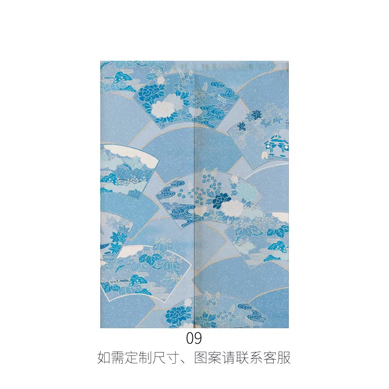Japanese Ukiyo-E Linen Door Curtain Noren Bedroom Kitchen Curtains Home Entrance Decoration Customizable Curtain
