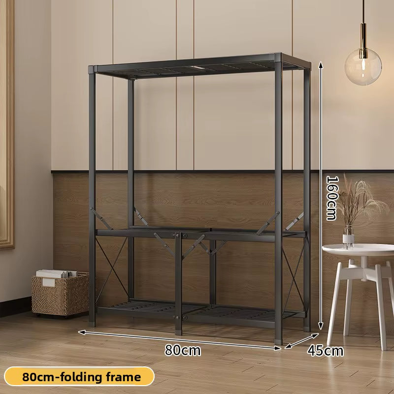 Sturdy Frame Folding Clothes Wardrobe Durable Tool Free Assembly Portable Storage Closet Bedroom Apartment Rental Furniture