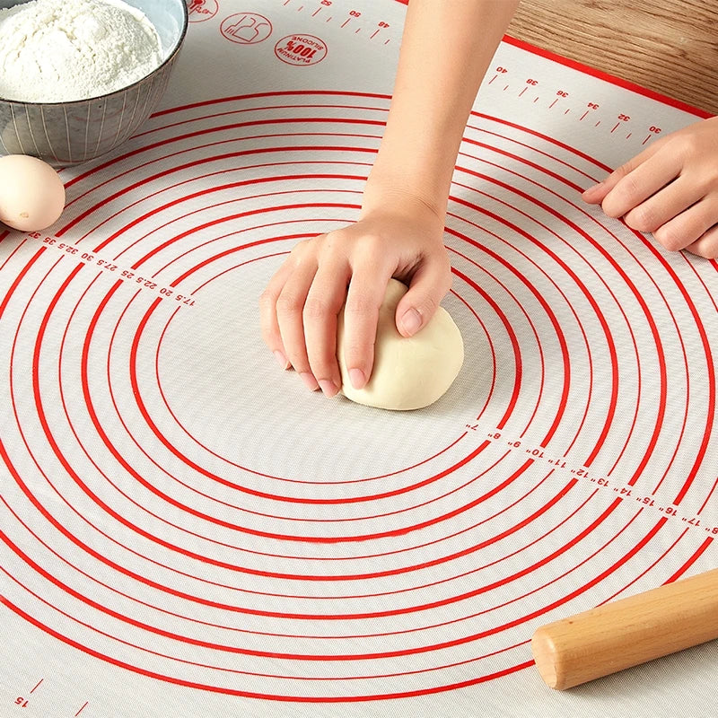50X60Cm Non-Slip Silicone Pastry Kitchen Mat Extra Large Baking Mat Counter Dough Rolling Mat Oven Liner Fondant Pie Crust Mat