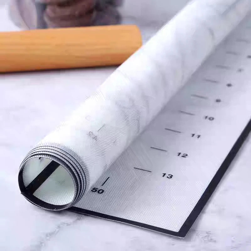 50X60Cm Non-Slip Silicone Pastry Kitchen Mat Extra Large Baking Mat Counter Dough Rolling Mat Oven Liner Fondant Pie Crust Mat
