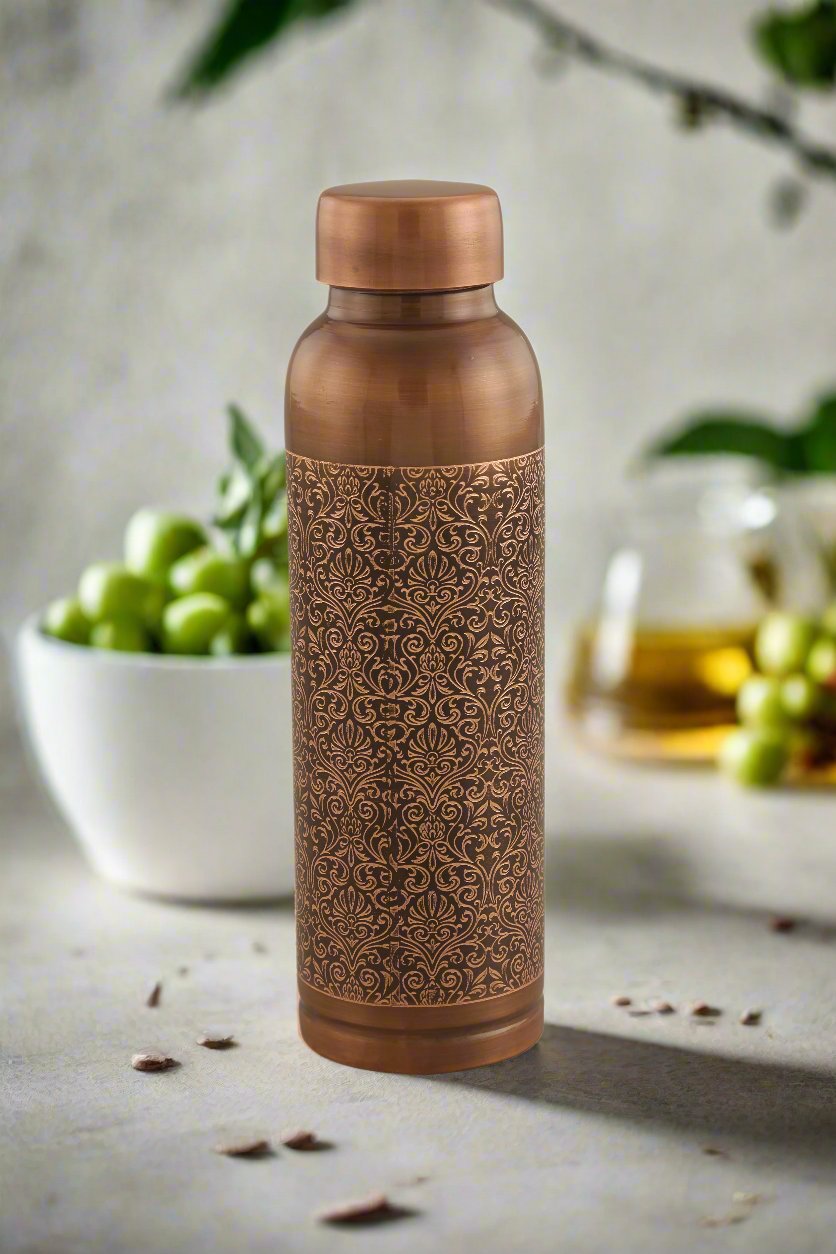Antique Etching Copper Bottle | This exquisite water-0