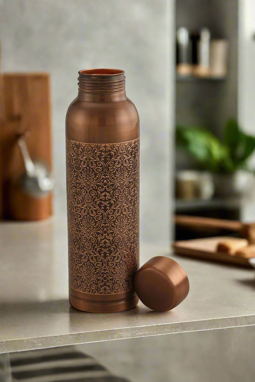 Antique Etching Copper Bottle | This exquisite water-1