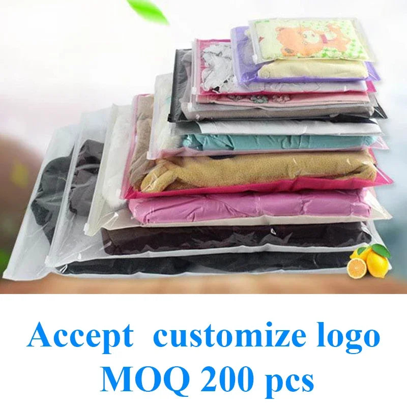 20 Pcs Non-Woven Zipper Bag Gift Bag Travel Receive Bag Transparent Clothing Reservoir Clothes Packaging Bags Travel Storage