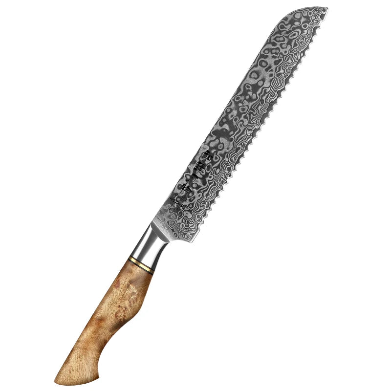 1-5PC Knife Set Professional Damascus Steel Chef Santoku Bread Utility Paring Cook Knife for Meat Sharp Kitchen Knife