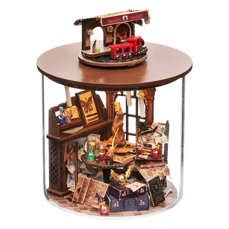 Wooden Mini DIY Kit for Doll House Making and Assembling Room Models Toys Home and Bedroom Decorations with Furniture Dollhouse
