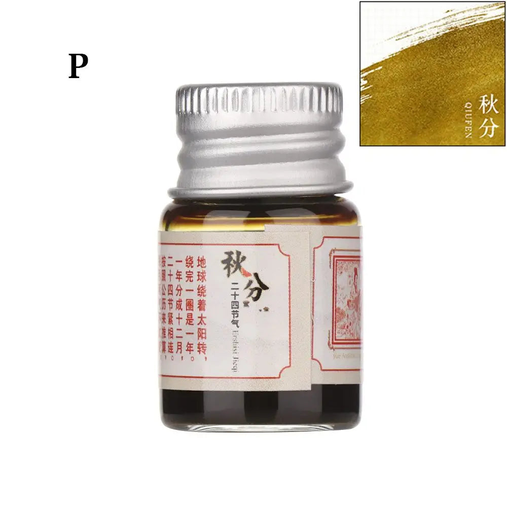 5ML 24 Colors Calligraphy Writing Paint Fountain Pen Glitter Powder Ink