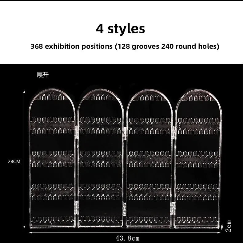 Multi-Layer Jewelry Stand Drawer Transparent Earring Box Storage Jewelry Box Vanity Dustproof Earring Organizer Cosmetic Bag