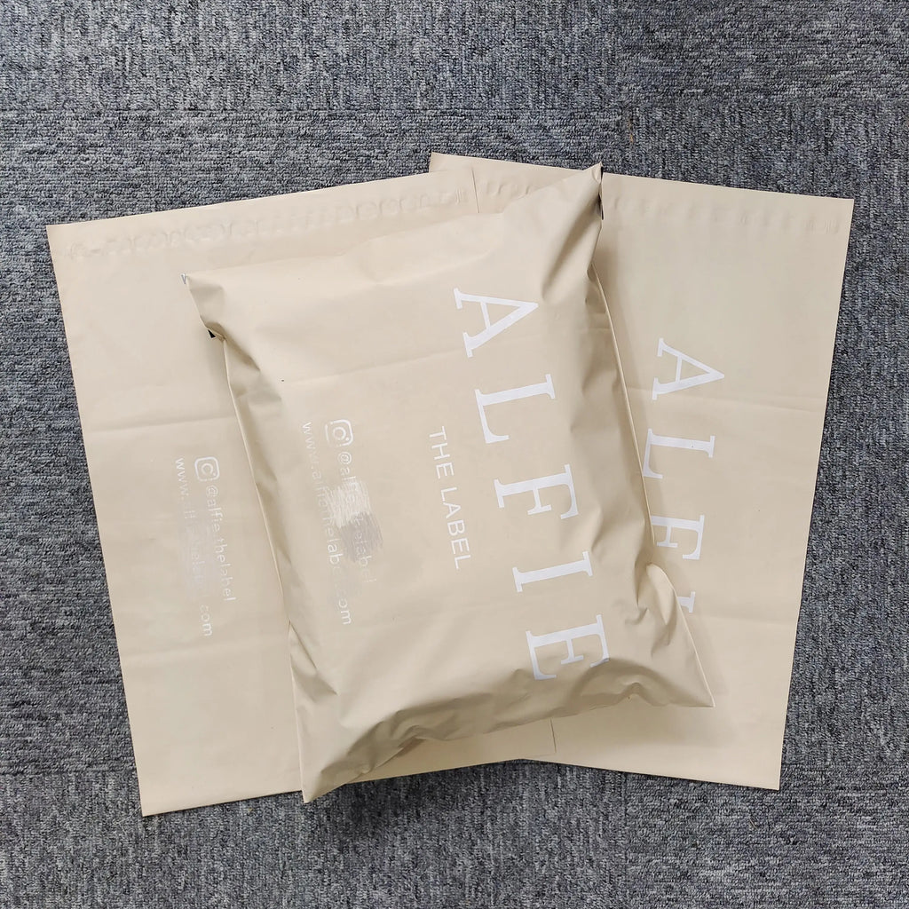 Biodegradable Poly Shipping Mailers Nude Matte Custom Poly Mailing Bags Poly Shipping Mailers