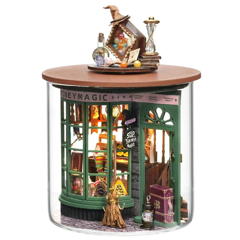 Wooden Mini DIY Kit for Doll House Making and Assembling Room Models Toys Home and Bedroom Decorations with Furniture Dollhouse