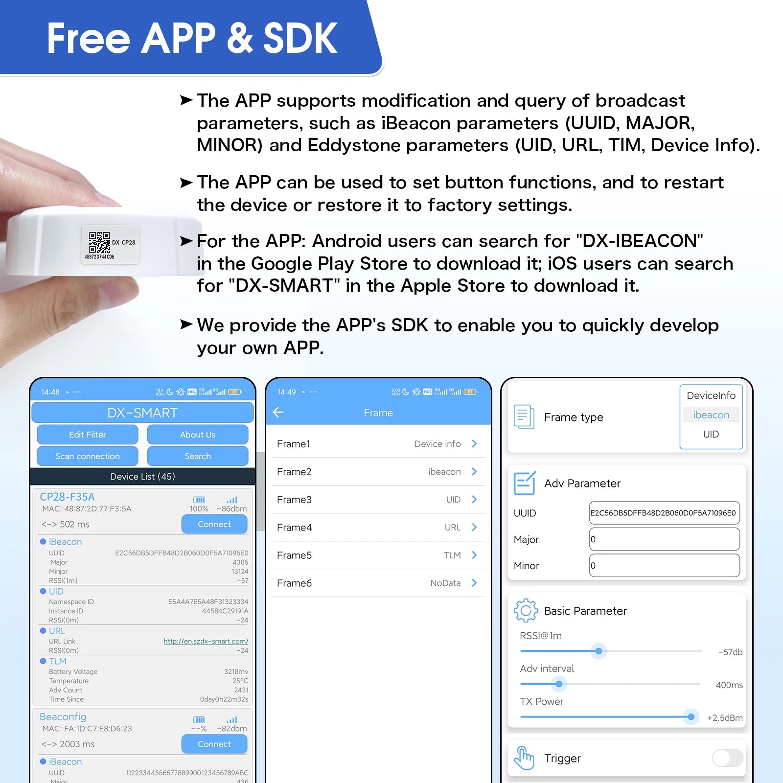DIALOG14531 Accurate Indoor Positioning System CP28 Bluetooth Tag Ultra Wide Band Assets Tracking Low Energy Beacon