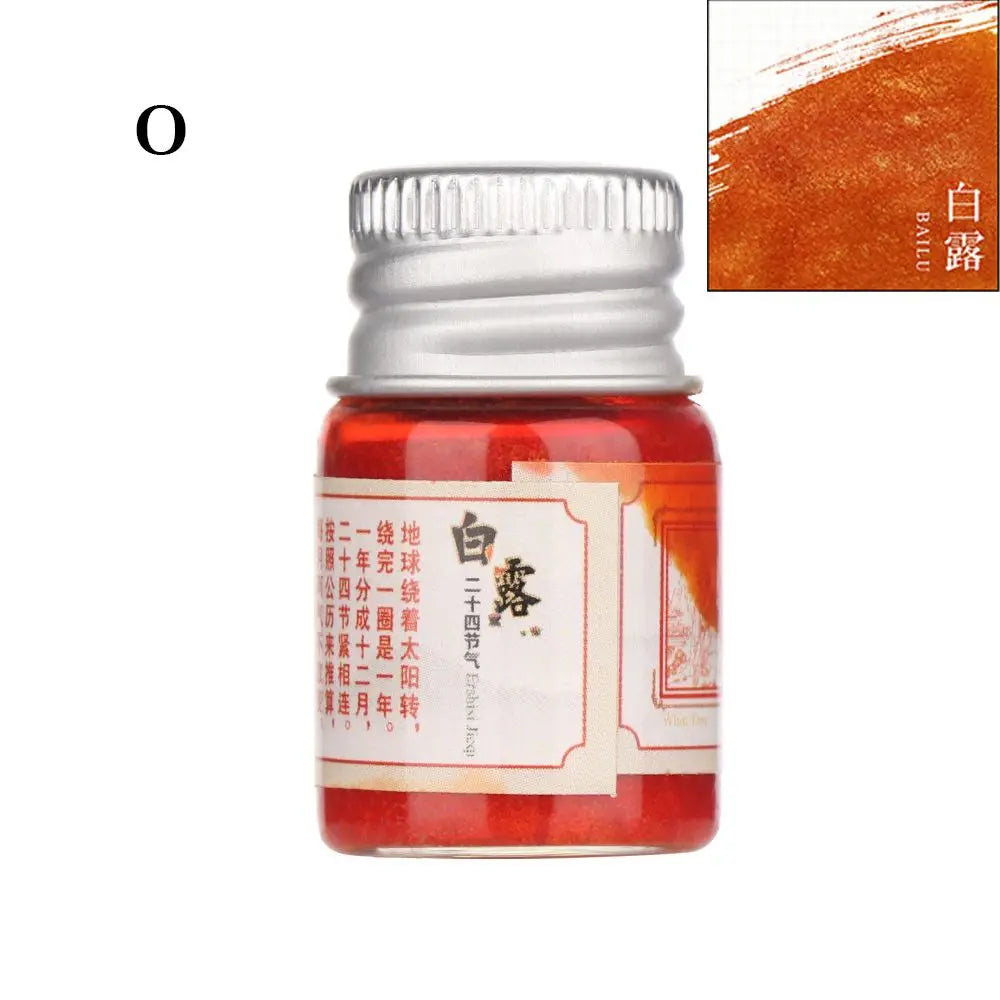 5ML 24 Colors Calligraphy Writing Paint Fountain Pen Glitter Powder Ink