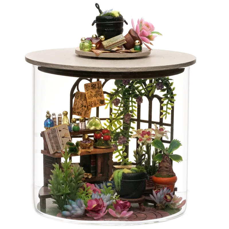Wooden Mini DIY Kit for Doll House Making and Assembling Room Models Toys Home and Bedroom Decorations with Furniture Dollhouse