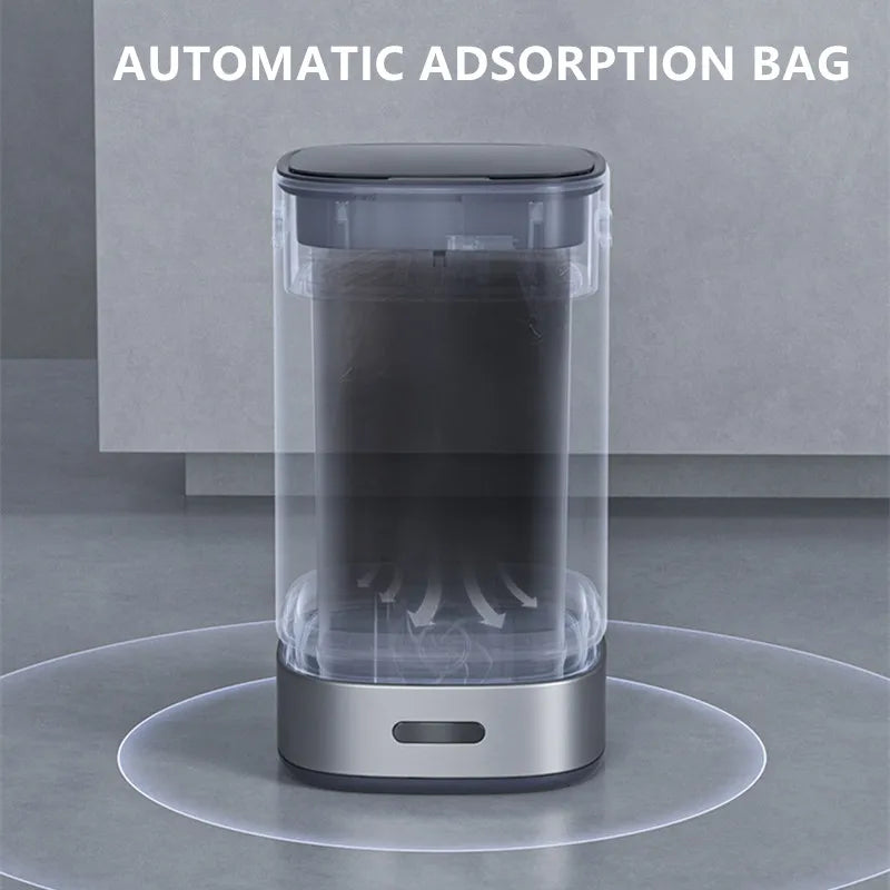 13L Smart Trash Can Large Capacity Rubbish Bathroom Garbage Electric Dustbin Home Kitchen Type Automatic Packing Trash Can