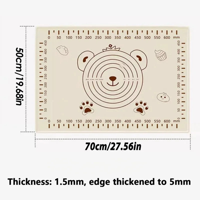 70*50Cm Silicone Pad Baking Mat Sheet Kneading Dough Mat for Kitchen Rolling Dough Pizza Large Dough Non-Stick Maker Holder