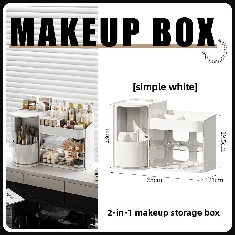 Cosmetics Storage Box, Desktop Dresser Storage Box, Lipstick, Facial Mask, Makeup Brush, Skin Care Products, Drawer Shelf