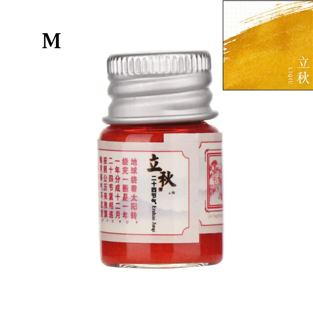 5ML 24 Colors Calligraphy Writing Paint Fountain Pen Glitter Powder Ink