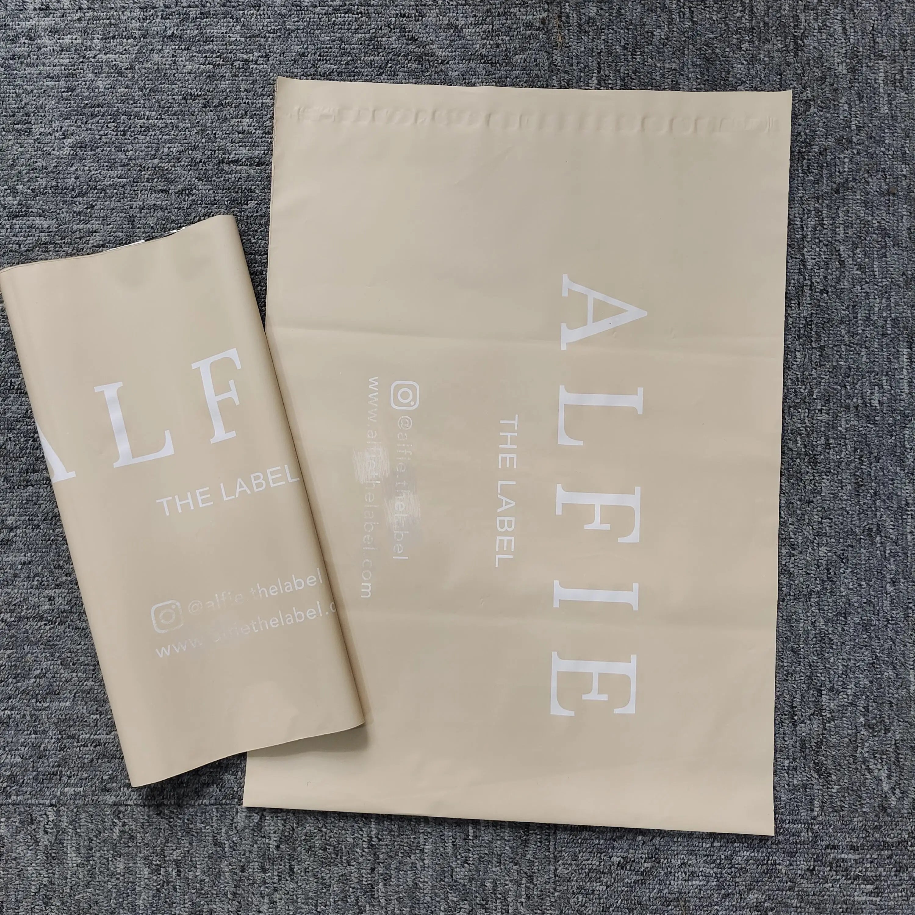 Biodegradable Poly Shipping Mailers Nude Matte Custom Poly Mailing Bags Poly Shipping Mailers