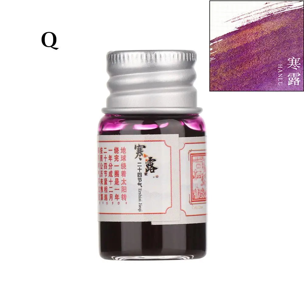 5ML 24 Colors Calligraphy Writing Paint Fountain Pen Glitter Powder Ink