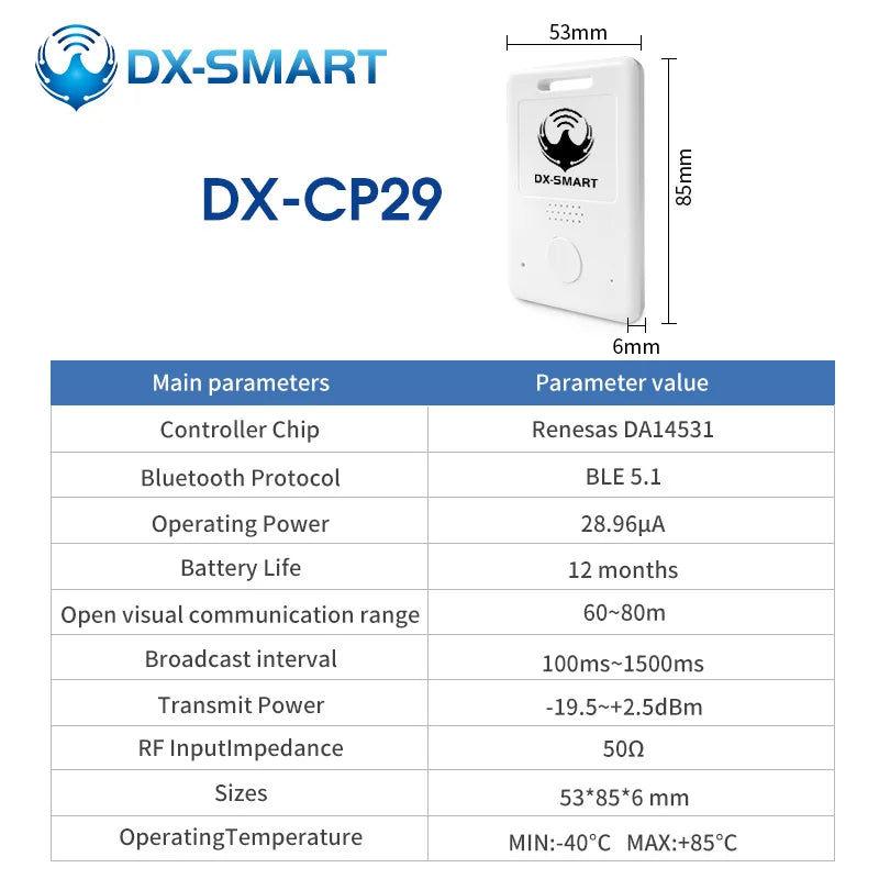 DIALOG14531 Accurate Indoor Positioning System CP28 Bluetooth Tag Ultra Wide Band Assets Tracking Low Energy Beacon