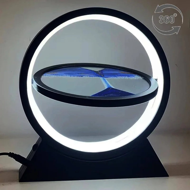 Modern Geometric Sand Art Desk Lamp - Adjustable Brightness, USB Powered, No Battery Needed, Ideal for Bedroom & Office Decor