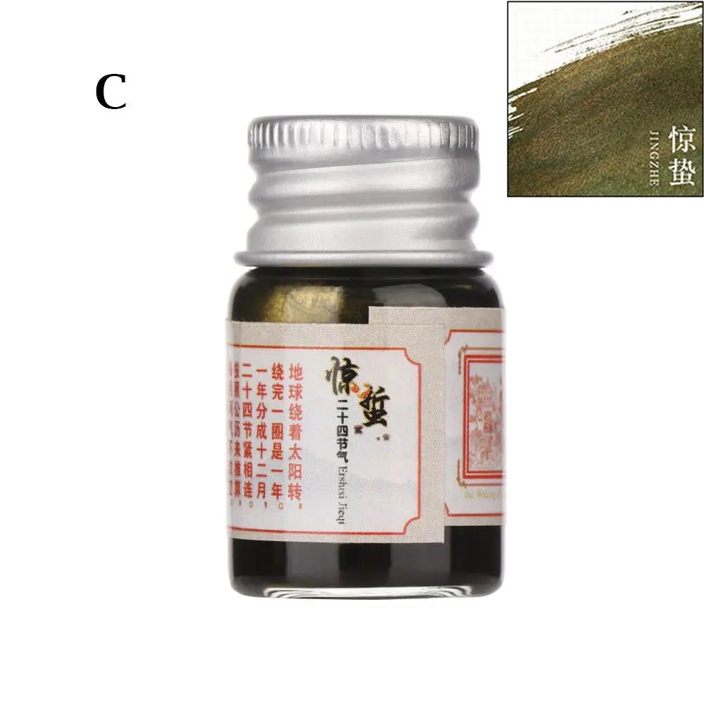 5ML 24 Colors Calligraphy Writing Paint Fountain Pen Glitter Powder Ink