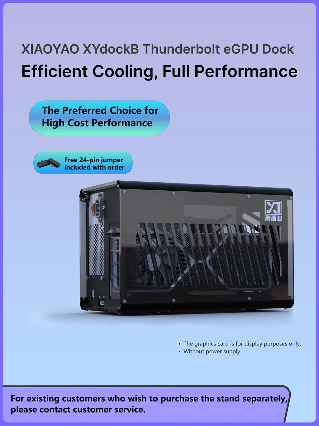 XIAOYAO Xydockb Thunderbolt Egpu Dock 60W PD/120W Dc/22Gbps Bandwidth/Jhl6340/Rtx4090/Rx7900Xtx