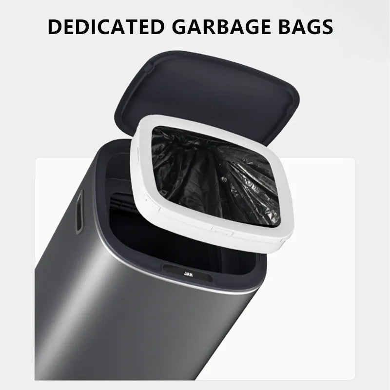 13L Smart Trash Can Large Capacity Rubbish Bathroom Garbage Electric Dustbin Home Kitchen Type Automatic Packing Trash Can